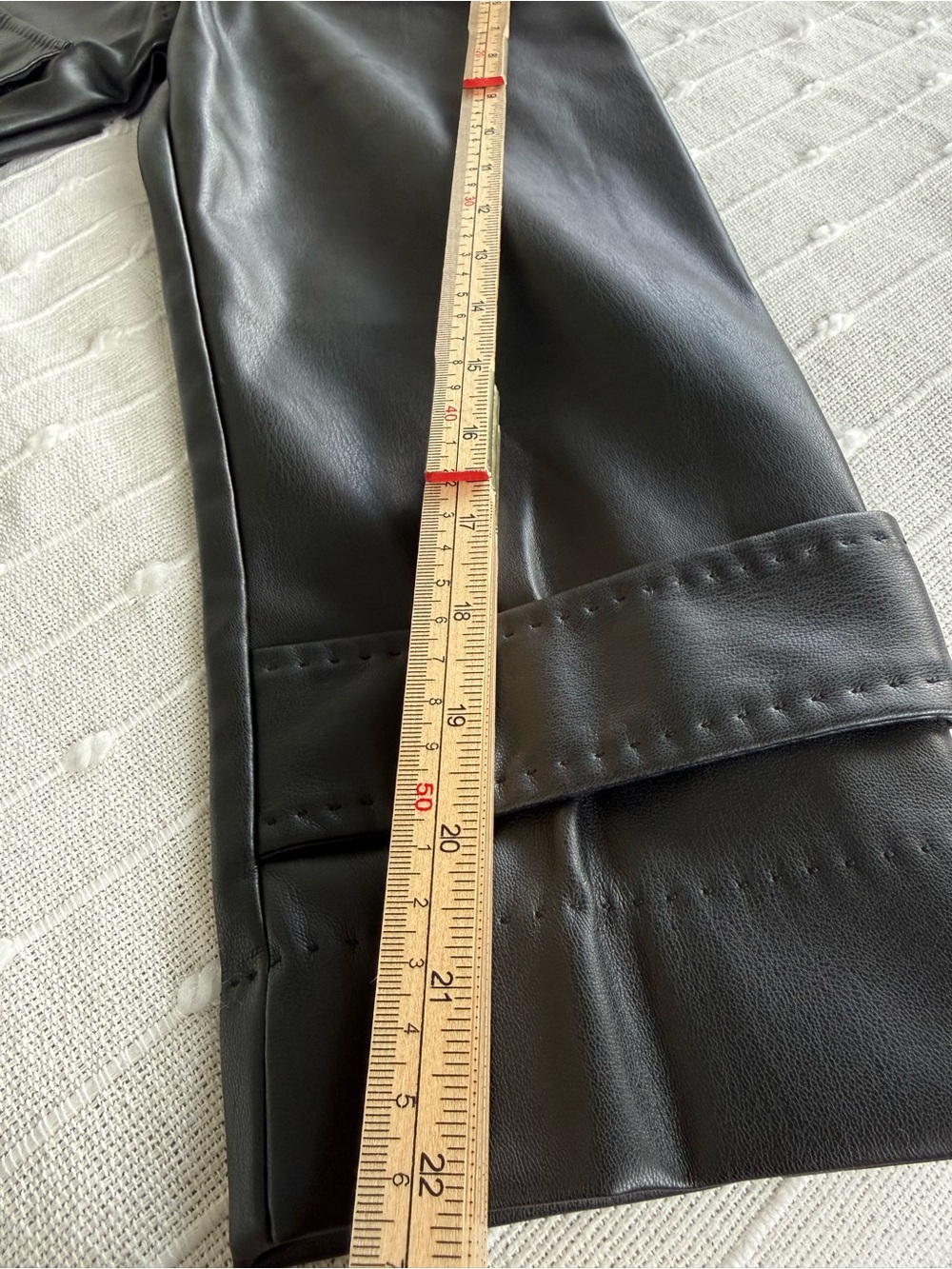 Max Studio Black Faux Leather Button-Front Jacket Oversized - Picture 9 of 16